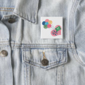 saudi - britse vierkant pinback button (In situ)