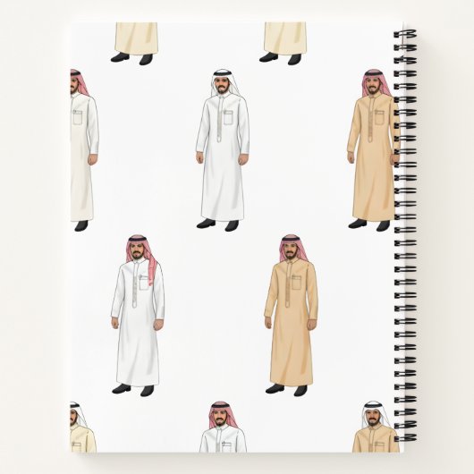Saudi Heritage Men’s Thobe Notitieboek (Achterkant)