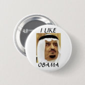 SAUDI KING FAHD, WAARSCHIJNLIJK TOETREDING RONDE BUTTON 5,7 CM (Voorkant /achterkant)