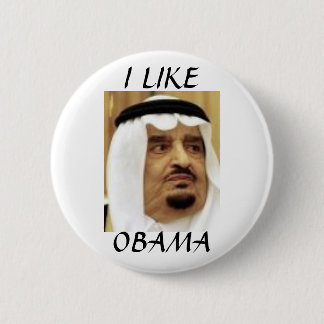 SAUDI KING FAHD, WAARSCHIJNLIJK TOETREDING RONDE BUTTON 5,7 CM