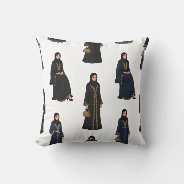 Saudi Women in  Abayas Kussen (Voorkant)