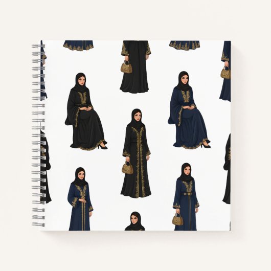 Saudi Women in  Abayas Notitieboek (Voorkant)