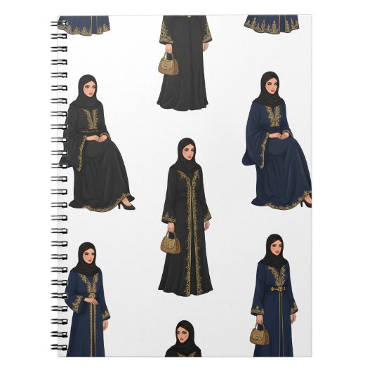 Saudi Women in  Abayas Notitieboek (Voorkant)