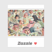 Saudi's lezen de Saudische nieuws-sticker Sticker (Vel)