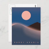 Saudische arabië reisposter. briefkaart (Voorkant / Achterkant)