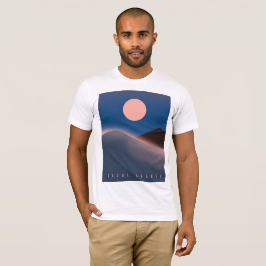 Saudische arabië reisposter. t-shirt (Voorkant volledig)