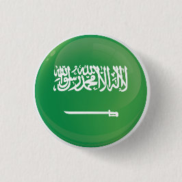 Saudische ronde-pictogramvlag ronde button 3,2 cm