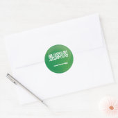 Saudische ronde-pictogramvlag ronde sticker (Envelop)