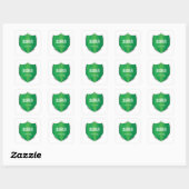 Saudische Silver Shield Flag Vierkante Sticker (Vel)