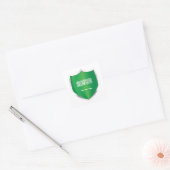 Saudische Silver Shield Flag Vierkante Sticker (Envelop)