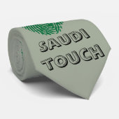 Saudische vingerafdrukvlag stropdas (Opgerold)