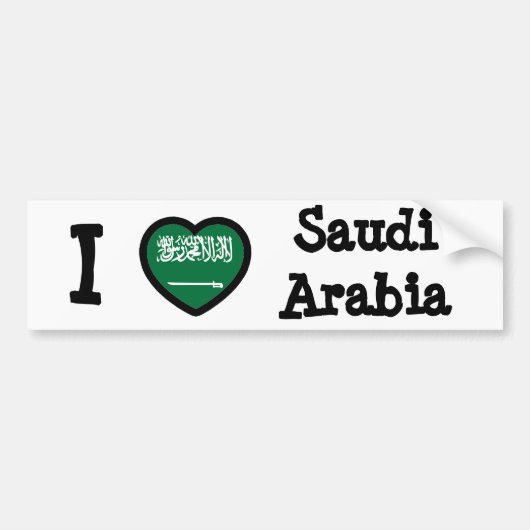 Saudische vlag bumpersticker (Voorkant)