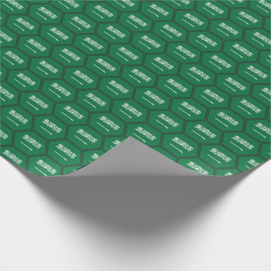 Saudische vlag Honingcomb Wrappapier Cadeaupapier (Hoek)