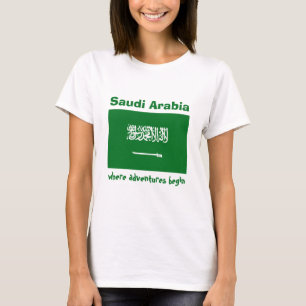 Saudische vlag + kaart + T-shirt