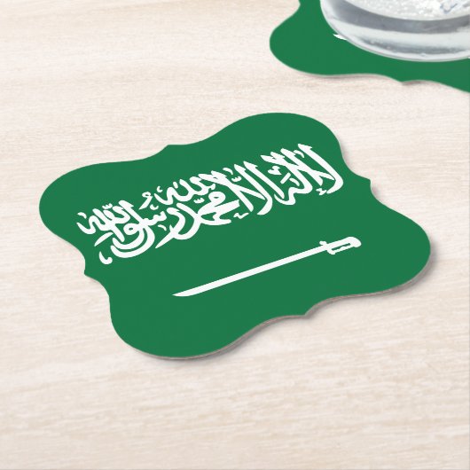Saudische vlag kartonnen onderzetters (Gekanteld)