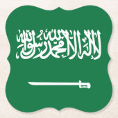 Saudische vlag kartonnen onderzetters (Voorkant)