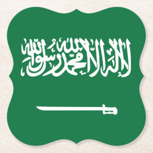 Saudische vlag kartonnen onderzetters