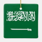 Saudische vlag keramisch ornament (Achterkant)