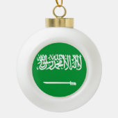 Saudische vlag keramische bal ornament (Voorkant)