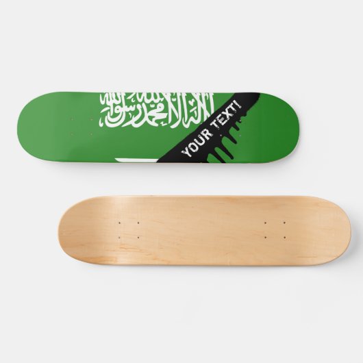 Saudische vlag persoonlijk skateboard (Horizontaal)
