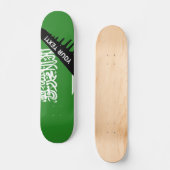 Saudische vlag persoonlijk skateboard (Voorkant)