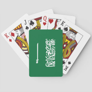 Saudische vlag pokerkaarten