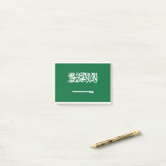 Saudische vlag post-it® notes (Op bureau)