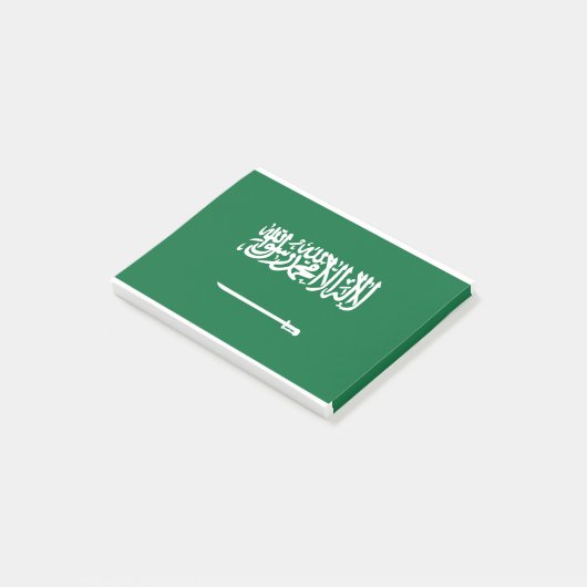 Saudische vlag post-it® notes (Schuin)