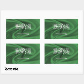 Saudische vlag rechthoekige sticker (Vel)