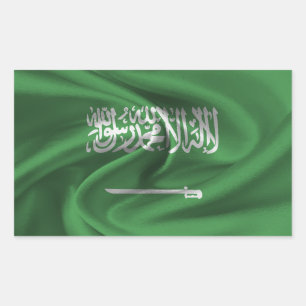 Saudische vlag rechthoekige sticker