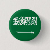 Saudische vlag ronde button 3,2 cm (Voorkant)