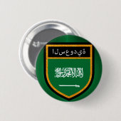 Saudische vlag ronde button 5,7 cm (Voorkant /achterkant)