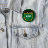 Saudische vlag ronde button 5,7 cm (In situ)
