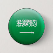 Saudische vlag ronde button 5,7 cm (Voorkant)