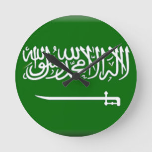Saudische vlag ronde klok