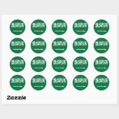 Saudische vlag ronde sticker (Vel)