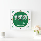 Saudische vlag, Saudi-Arabië modern thuis / design Vierkante Klok (Huis)