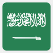 Saudische vlag vierkante sticker (Voorkant)