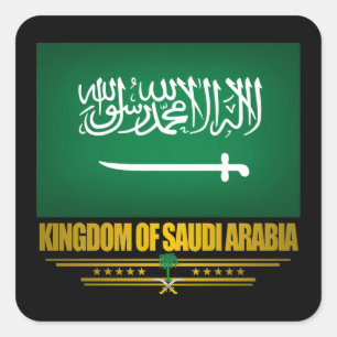 Saudische vlag vierkante sticker