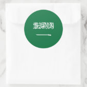 Saudische vlag, vlag van Saoedi-Arabië Ronde Sticker (Tas)