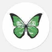 Saudische vlinder ronde sticker (Voorkant)