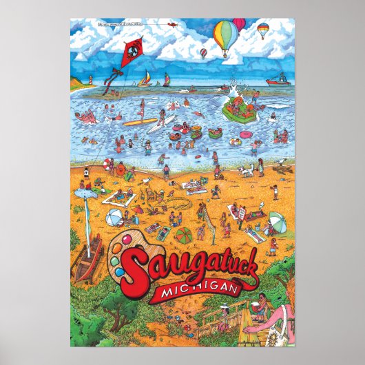 Saugatuck Beach Poster (klein, 13 x 19 inch) (Voorkant)