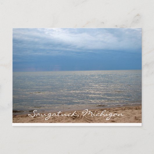 Saugatuck, Briefkaart van het Strand van Michigan (Voorkant)