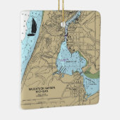 Saugatuck Douglas MI Nautical Chart Keramisch Ornament (Rechts)