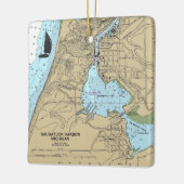 Saugatuck Douglas MI Nautical Chart Keramisch Ornament (Links)