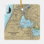 Saugatuck Douglas MI Nautical Chart Keramisch Ornament (Voorkant)