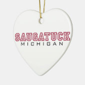 Saugatuck MI - Letters Keramisch Ornament (Links)