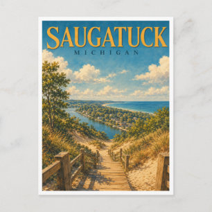 Saugatuck Michigan Mount Baldhead GeoSaga Briefkaart