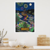 Saugatuck (nacht) groot Poster (Keuken)