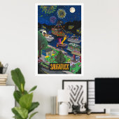 Saugatuck (nacht) groot Poster (Thuiskantoor)